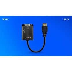 HDMI-VGA adapter AK-76 med lyd