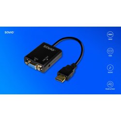 HDMI-VGA adapter AK-76 med lyd