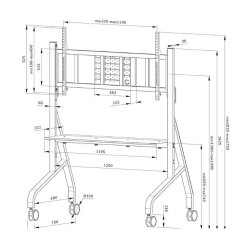 FL50-575WH1 MOVE Go 65-110'' 100x100-1000x600 125kg h:129-139cm MOVE Go XL