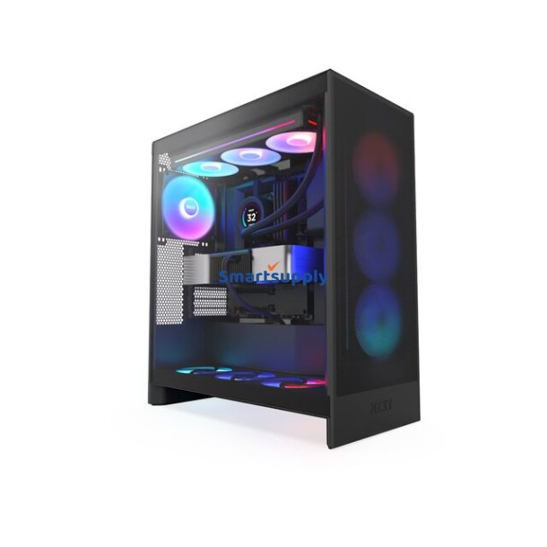 PC KABINET NZXT H7 FLOW RGB MIDI TOWER VINDUE