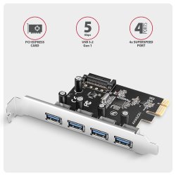 PCEU-430RS PCIe controller, 4x USB UASP port