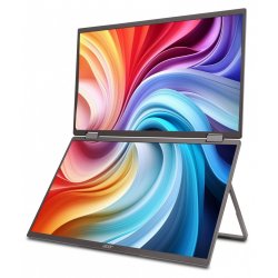 Monitor mobil dual 16 tommer PD163Qbmiuux IPS 250cd/m2 miniHDMI USB-C 1,5KG H�JTALERE