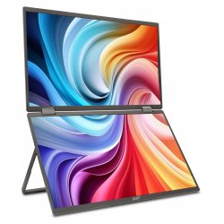 Monitor mobil dual 16 tommer PD163Qbmiuux IPS 250cd/m2 miniHDMI USB-C 1,5KG H�JTALERE