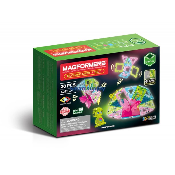Magnetiske blokke Glowing Craft 20 stk