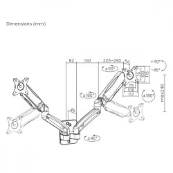 V�gbeslag til to sk�rme MC-988