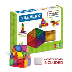 Magnetiske blokke Tileblox Rainbow s�t med magnetisk tavle