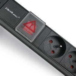 Str�mfordeler til RACK 1U 16A, PDU, 6xFRANSK, 2m