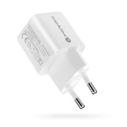 TELEFONLADER GAN 1X US B, 1X USB-C 20W HVID