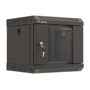 V�gh�ngt installationsskab 10 tommer 4U 300x300 sort