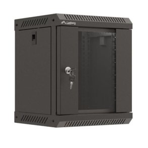 V�gmonteret installationsrackskab 10 tommer 6U 300x300 sort