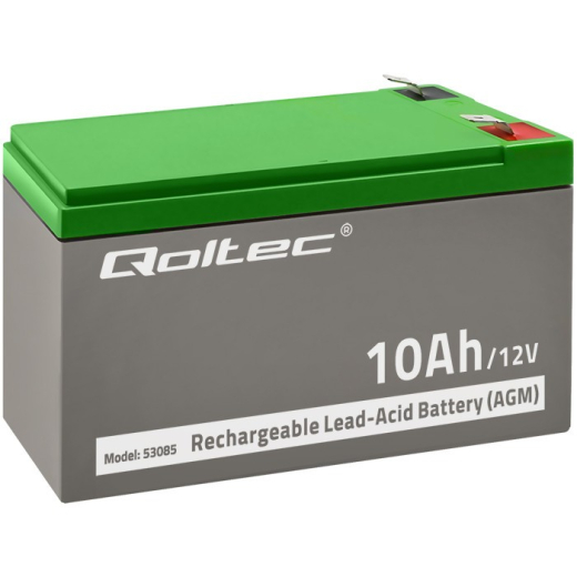 AGM batteri 12V 10Ah vedligeholdelsesfrit til UP