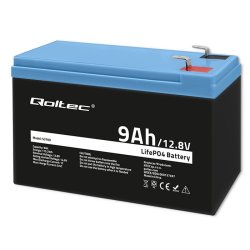 LiFePO4 batteri 12.8V, 9Ah, 115.2Wh, BM