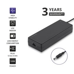 Desktop str�mforsyning 120W, 12V, 10A, 5.5x2.5