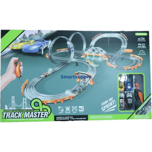 Race track med 2 sl�jfer l�ngde 838 cm