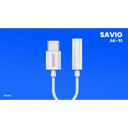 Adapter AK-51 USB-C - Mini Jack 3,5mm, Xiaomi, Huawei, Oppo