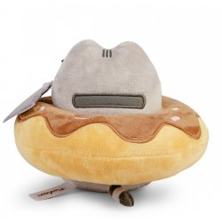 Pusheen i en Chokolade Donut Maskot