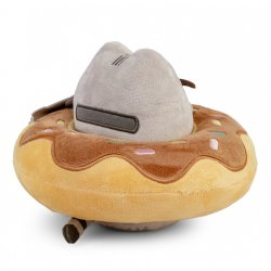 Pusheen i en Chokolade Donut Maskot