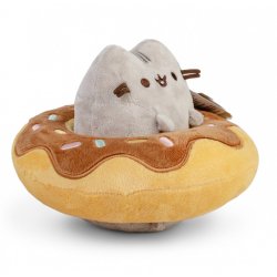 Pusheen i en Chokolade Donut Maskot
