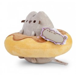 Pusheen i en Chokolade Donut Maskot