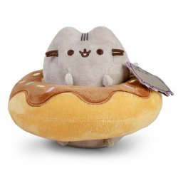 Pusheen i en Chokolade Donut Maskot