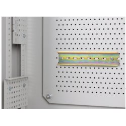 Opbevaringsskab til oph�ngning 19 tommer 6U+3U 540x200 lavprofil gr� (foldet)