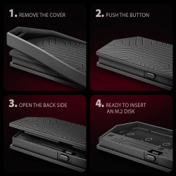 EEM2-GAM USB-C indpakning Gen2 M.2 NVMe/SATA SS