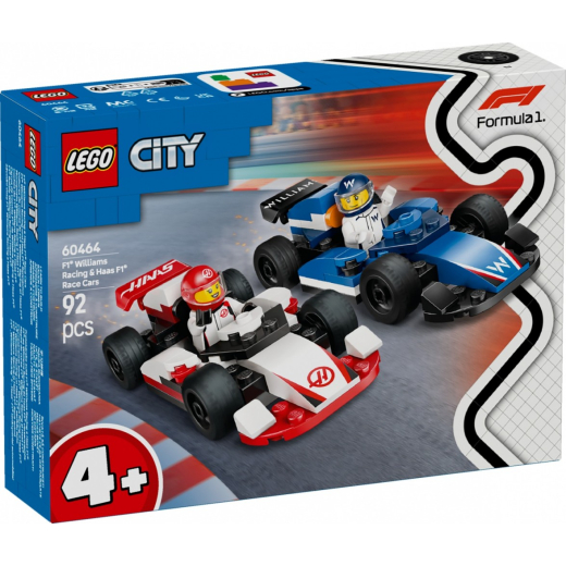 City 60464 F1 Williams Racing &amp; Haas F1 Racerbiler