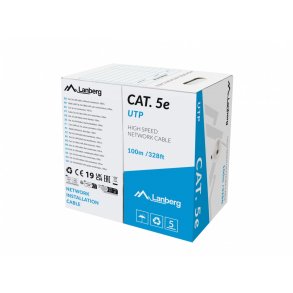 Kabel LAN UTP kat.5E 100M Drut CU gr� fluke best�et