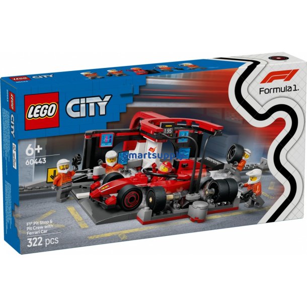 City 60443 F1 Pit Stop & Pit Crew med Ferrari Bil