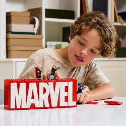 Blocks Super Heroes 76313 MARVEL Logo & Minifigurer