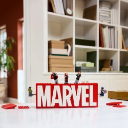 Blocks Super Heroes 76313 MARVEL Logo & Minifigurer