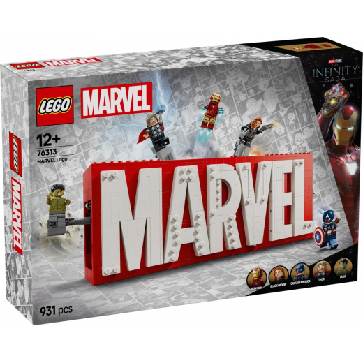 Blocks Super Heroes 76313 MARVEL Logo &amp; Minifigurer