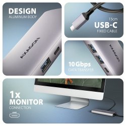 HMC-6L2L 2xUSB-A HDMI4K 1x USB-C PD100W USBC LA