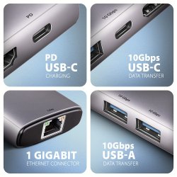 HMC-6L2L 2xUSB-A HDMI4K 1x USB-C PD100W USBC LA
