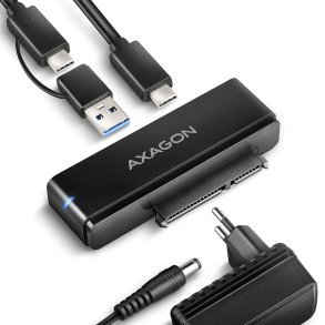 Adapter USB-C ADSA-FPX 10Gbps SATA 6G 2.5/3.5 tommer SSD/HDD FASTPORT X, inkl. str�mforsyning, 60cm USB-C/USB-A kabel