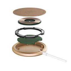 Aluminium induktiv oplader guld