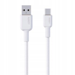 AUKEY CB-NAC1 Hvid Nyl on kabel USB C - USB A