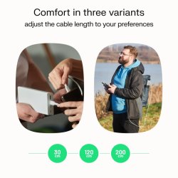 Kabel USB-C-USB-C PowerStream 100W flettet 1,2m hvid