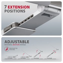 STND-LR ALU stativ til laptop 10-16 justerbart