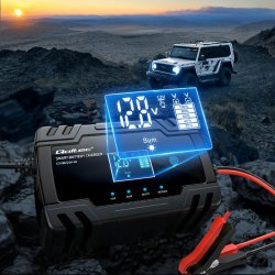 Mikroprocessor oplader 12V 8A 24V 4A LCD