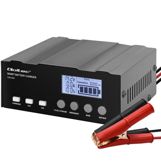 Mikroprocessor oplader 12V 12.6V 24V LCD