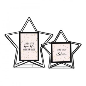 S�t med 2 portr rahmen sort