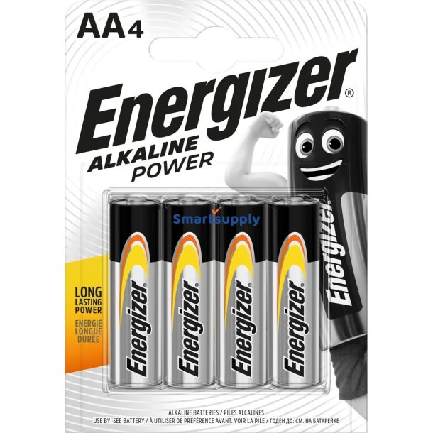 ALKALINE BATTERIER POWER AA E91/4STK