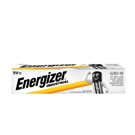 Batteri Alkaline Industrielt 9V /12stk