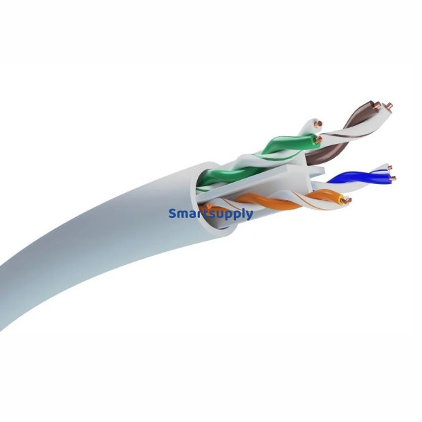 Netv�rkskabel CAT6 UTP(U/UTP) V2 intern snoet par 25M
