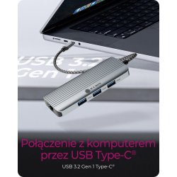 ICY BOX IB-DK4034a-CPD 6i1, HDMI, USB, PD, LAN