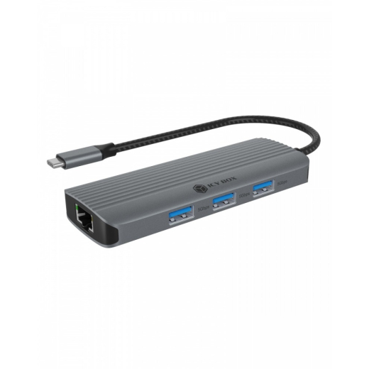 ICY BOX IB-DK4034a-CPD 6i1, HDMI, USB, PD, LAN