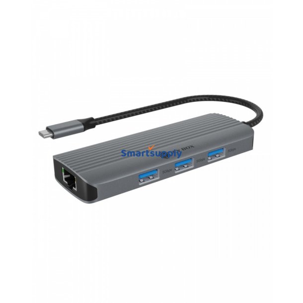 ICY BOX IB-DK4034a-CPD 6i1, HDMI, USB, PD, LAN