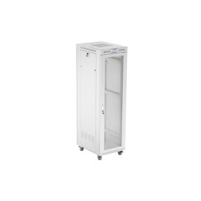 Fritst�ende installationsrackskab 19 tommer 42U 600x800 perforerede d�re LCD gr� (Flat pack)