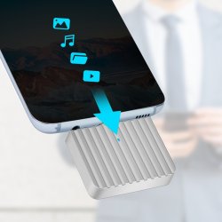 Meget lille USB3.2 Gen2x1 SSD kabinet USB-C NVM